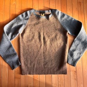 APC two toned color block wool crewneck pullover size L